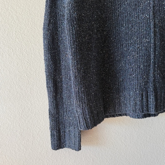 Eileen Fisher Silk Blend Boatneck Knit Speckled Pullover Sweater - Picture 4 of 7